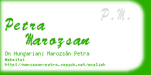 petra marozsan business card